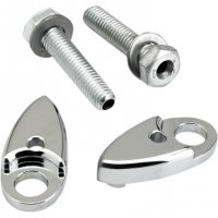 Adapter Plates Chrome for side rail Dyna 99-17 (except FLD)