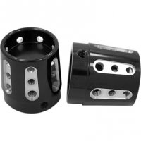 Axle Nut Covers Front Black Gatlin FLH, FXD 00-07