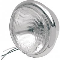 Headlight 5.75\" Chrome bottom-mount