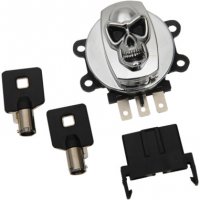 Ignition Switch Chrome Skull B/T 99-13