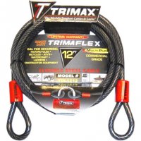 Cable Dual-Loop 12\' Black/Red Trimaflex