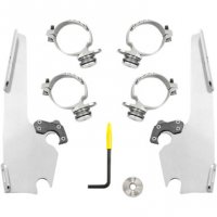 Batwing Harware Mount Kit Polished FXDL 14-17