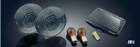 KURYAKYN SMOKE LENSE KIT -FRONT: OEM 4994 Front Smoke Lens/Amber Bulb Kit (set) â86-â12 Electra Glides, Road Glides, Tou