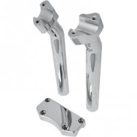 Handlebar Pullback Riser/Top Clamp Kit Chrome 9.5\" For 1\" bars