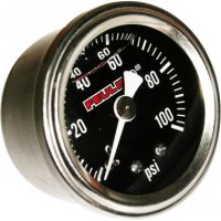 Oil Pressure Gauge With Back Port Natural/Black