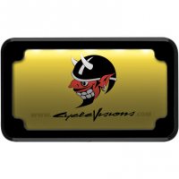 License Plate Frame Beveled Black