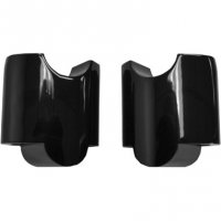 Handlebar Riser Extensions Polished Black 2\" XL 10-16