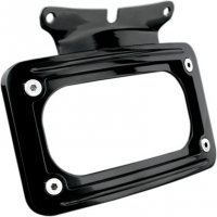 License Plate Mounts With Frame Curved Gloss Black HD 06-15