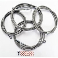 Handlebar/Brake Line Cable Kit Stainless Steel 15-17\" FL 17-19 w/ABS