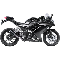 LV-10 Black stainless steel Slip-On for KAWASAKI Ninja 300R/ABS 13-17