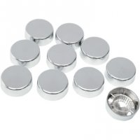 Hex Bolt/Nut/1.2\" Washer Cover Chrome 7/16\" (10pk)