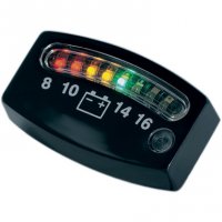 Battery Gauge Black LED