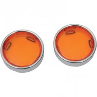 Turn Signal Chrome/Amber Deuce-Style Deep-Dish Bezels