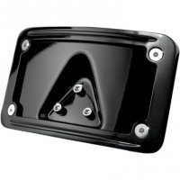 License Plate Mount With Frame Gloss Black Curved Laydown