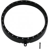 Headlight Trim Ring With Turn Signals Gloss Black FLST 93-16