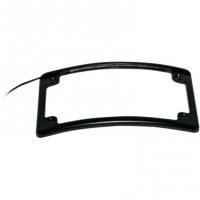 License Plate Frame Black Curved LED