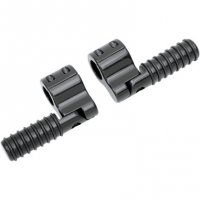 Clamp-On O-Ring Footpegs Black 1 1/4\"