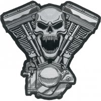 Patch Skull Motor 12\" x 13\"