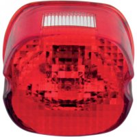 Taillight Lens With Top Tag Window Red Laydown HD 99-03