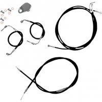 Handlebar Cable/Brake Line Kit Black Vinyl/S 15\"-17\" Apes FL 09-13 ABS