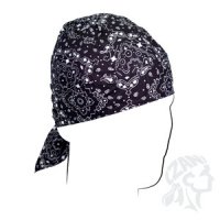 FLYDANNA HEADWRAP PAISLEY BLACK