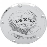 Derby Cover Live To Ride Chrome B/T 99-16