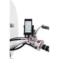 Mirror Mount Smartphone/GPS Holder With Charger Black