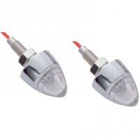 Mini Bullet Marker Lights Chrome/Clear (pr)