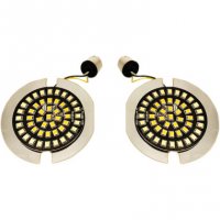 Turn Signal Inserts Dual Ring LED Flat Style Front 1157