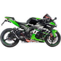LV-10 Black stainless steel Slip-On for KAWASAKI ZX-10RR 17-23