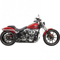 Exhaust System Radial Sweepers With Slotted Holes Chrome/Black Softail / Dyna