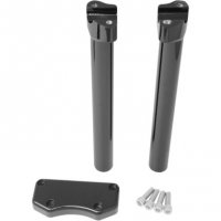 Handlebar Riser/Top Clamp Kit Black 12\" For 1\" bars