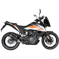 LV ONE EVO Black stainless steel Slip-On for KTM 390 Adventure 20-24