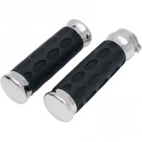 Grips Chrome Custom Rubber HD 84-16