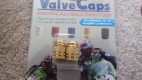 Valve Caps Gold (pr)