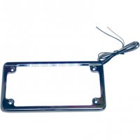 License Plate Frame Chrome Flat LED