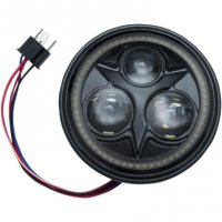 Headlight 5.75\" Orbit Vision LED With White Halo