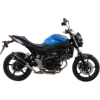 LV ONE EVO Black stainless steel Slip-On for SUZUKI SV650/X 17-24
