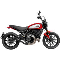 LV-10 Black stainless steel Slip-On for DUCATI Scrambler 800 Icon/Icon Dark/Nightshift/Urban Motard 21-22
