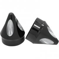 Axle Nut Covers Front Black Spike HD 07-17