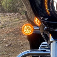 Turn Signal Inserts Gen4 Amber/White 1157 Bullet Style