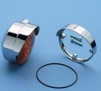 DIE-CAST TURN SIGNAL VISORS CHROME