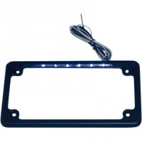 License Plate Frame Black Flat LED