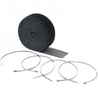 Exhaust Wrap Kit 2\"X25\' Black High-Temperature