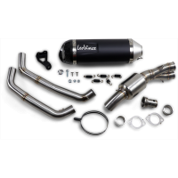LV ONE EVO Black stainless steel Exhaust for YAMAHA MT-07 17-20, XSR700 16-22