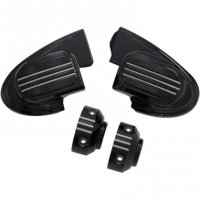 Master Cylinder Covers For Fairing Mirrors Black / Natural FLHT 08-16