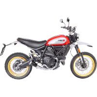 LV-10 Black stainless steel Slip-On for DUCATI Scrambler 800 Desert Sled 17-20