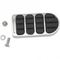 Brake Pedal Pad Longhorn Chrome (ea) Softail, Dyna, XG