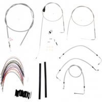 Cable/Brake Line Kit Braided S/S for 16\" Apes FLHR/FLTR 02-06 w/cruise