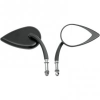 Mirror Teardrop Short Stem Matte Black